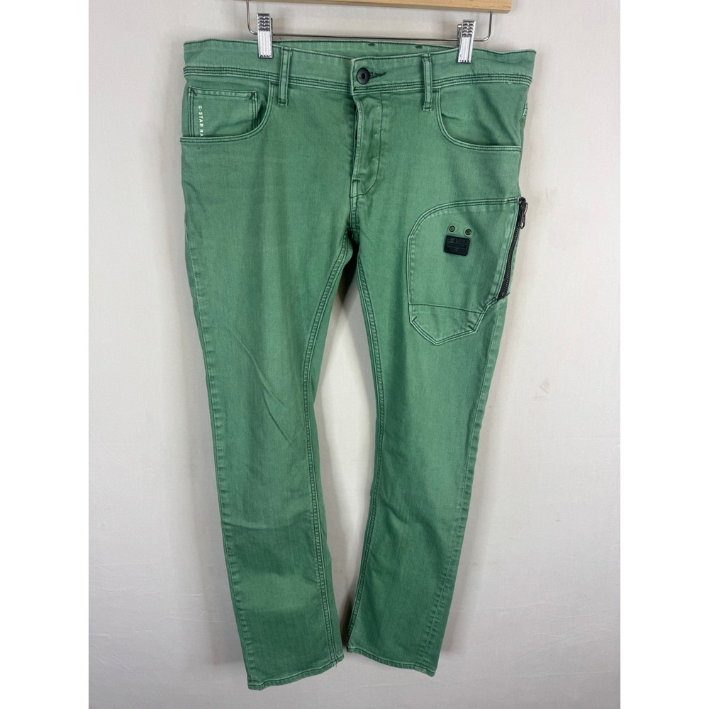 G-Star Raw Biker Super Slim COJ Green Utility Jeans 34x32‎ 50795A 4280 3482